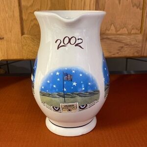 2002 Longaberger Pottery Homestead Pitcher Limited Edition.Signed -Dated. w/box